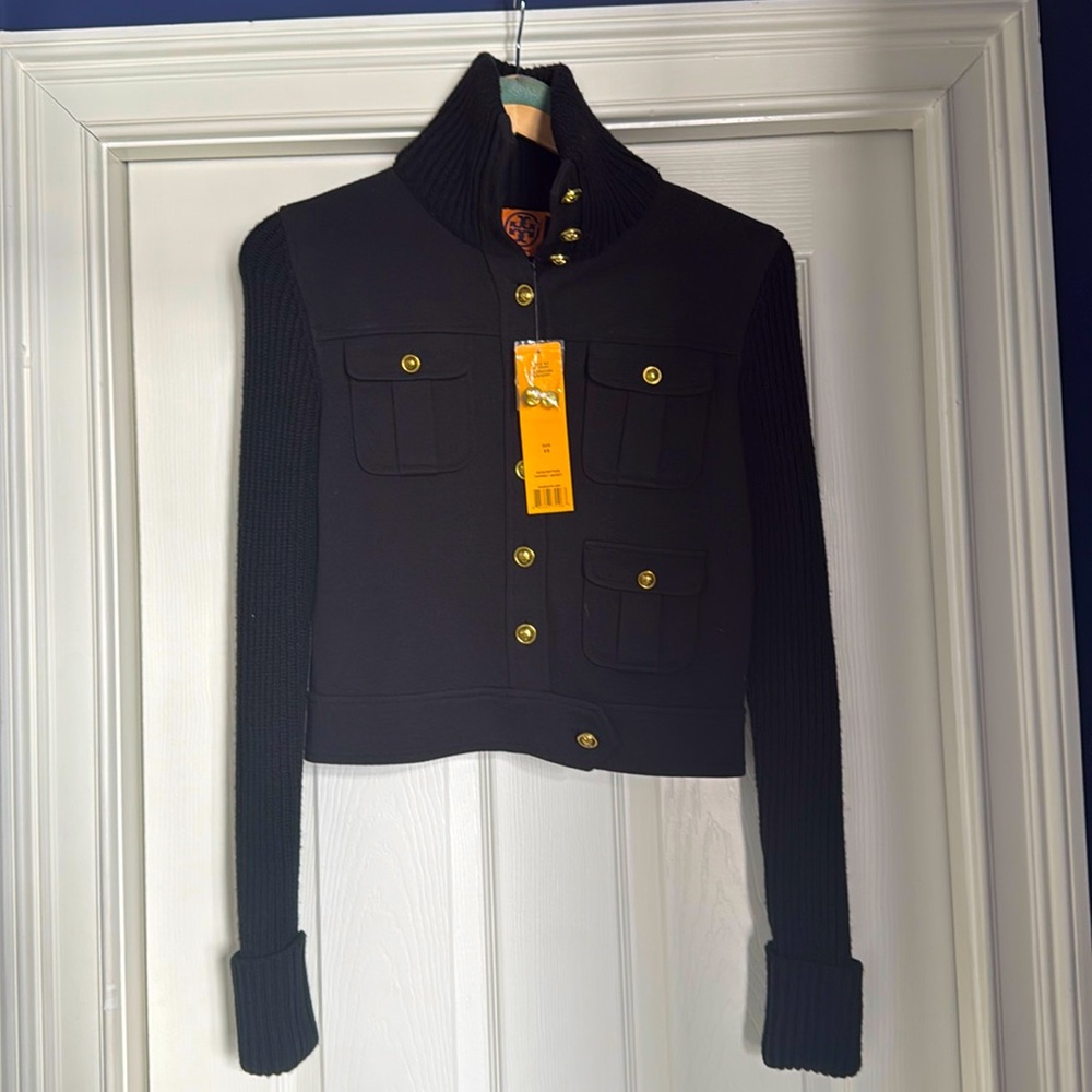 Tory Burch Harriett Jacket/ Sweater…black size XS